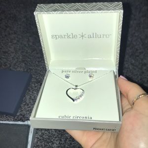Sparkle allure earring and necklace set